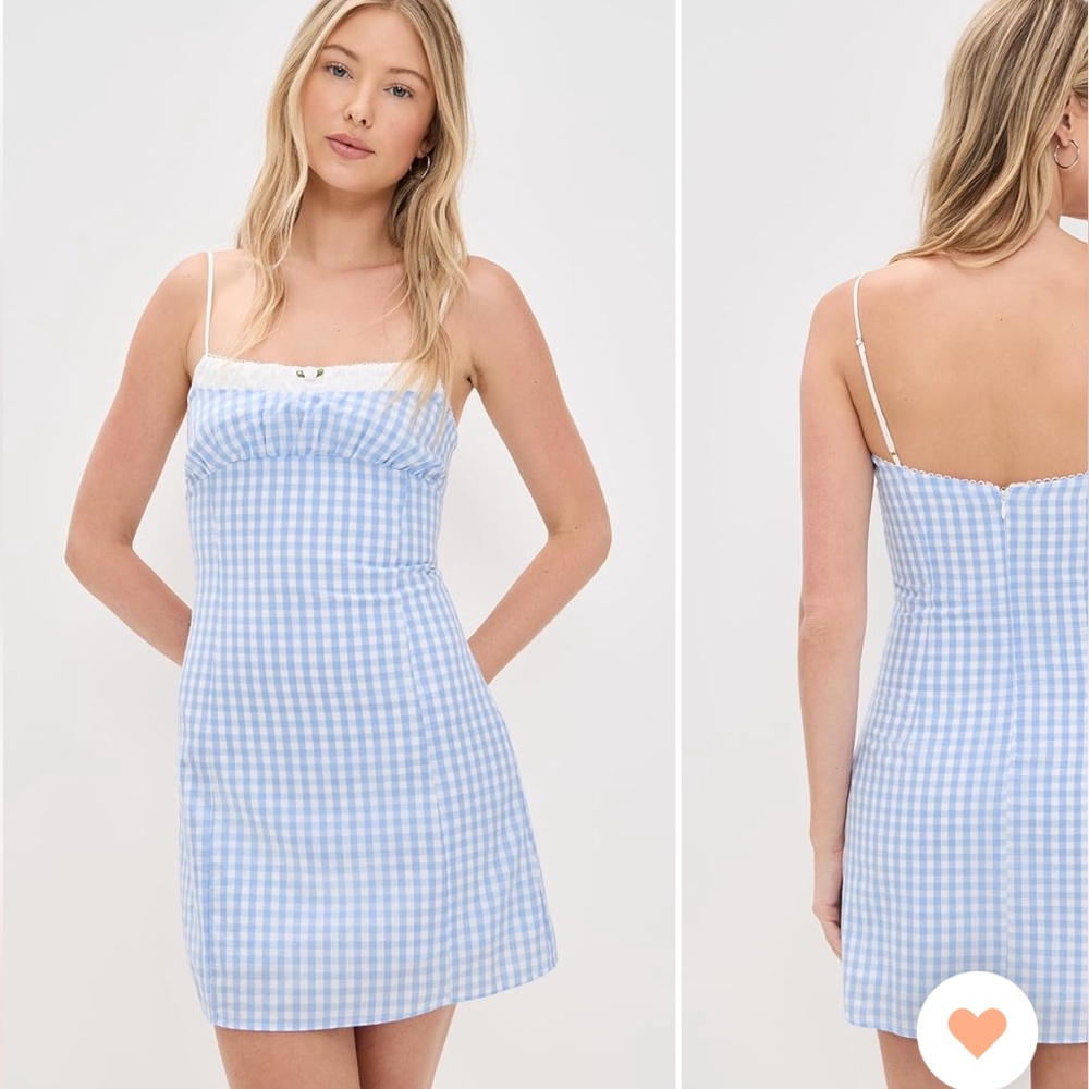 Nia Serrano Blue and White Checkered Dress